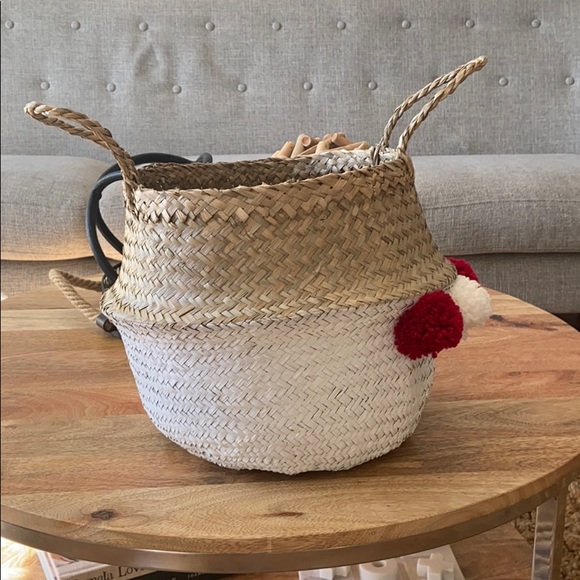 Mud Pie Pompom Holidays Collapsible Basket - Picture 7 of 16